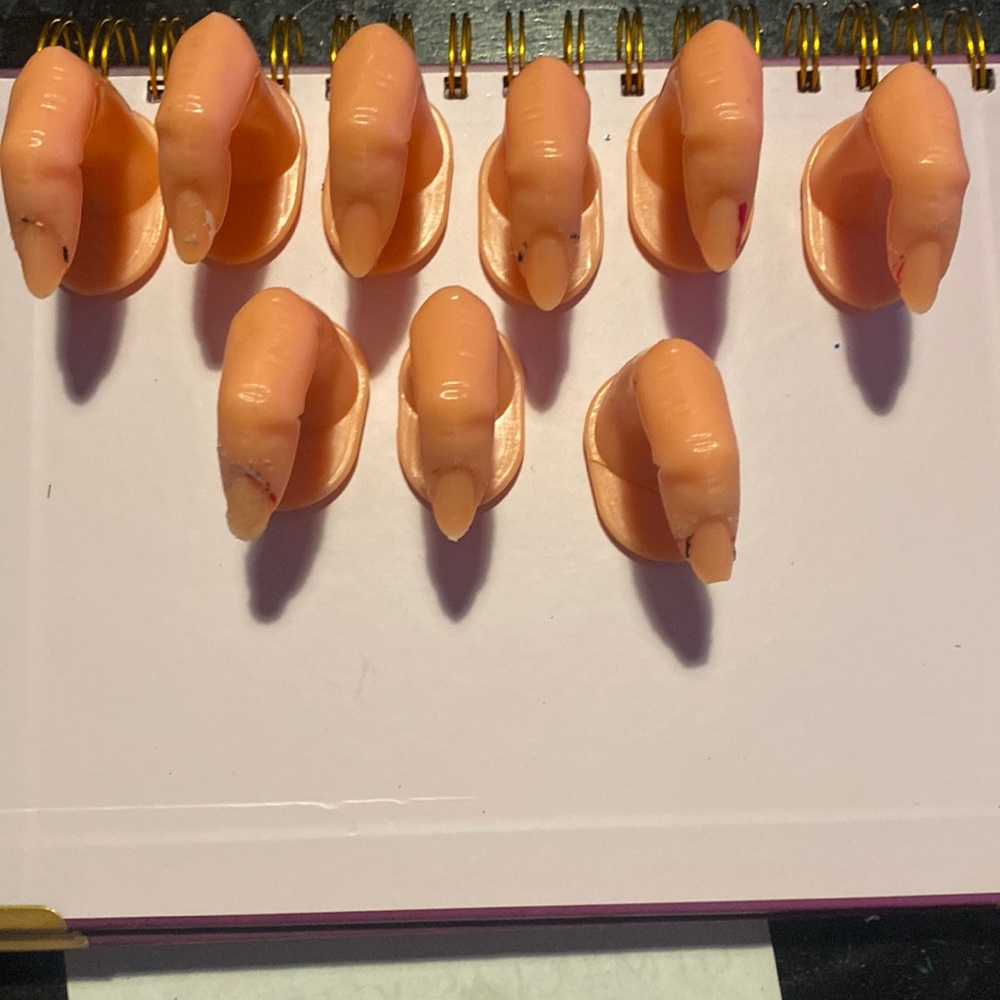 practice fingers for nail art